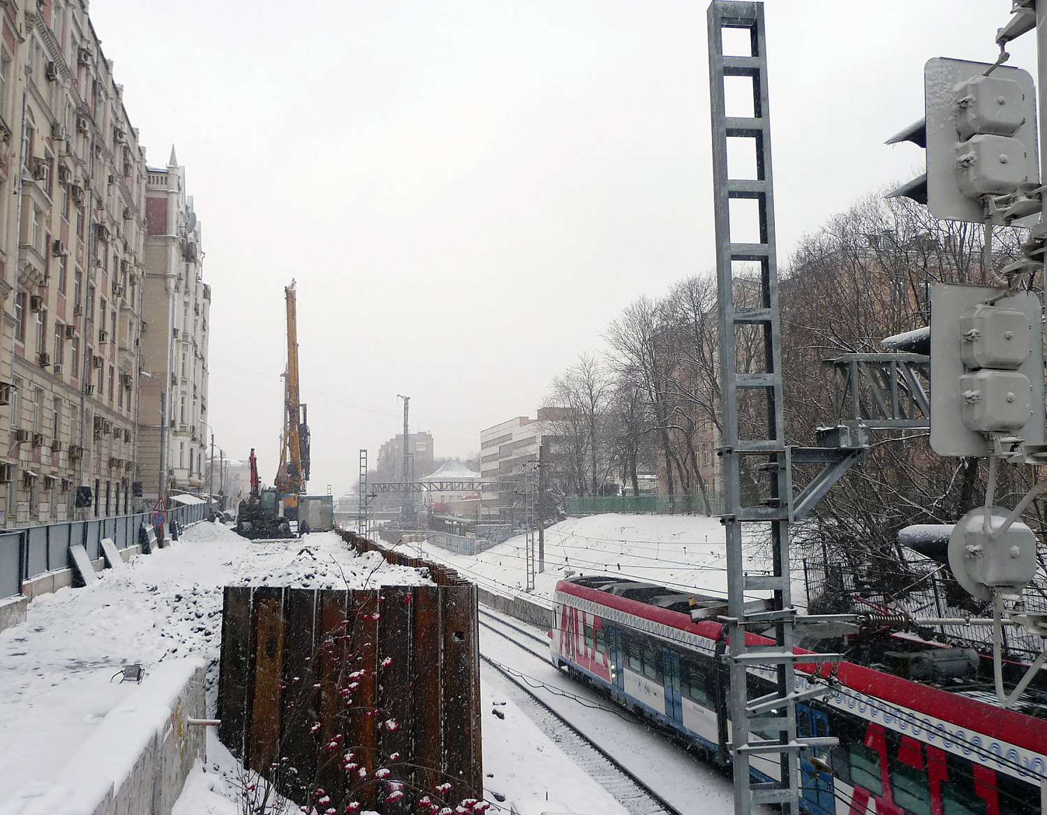 III и IV главные пути Москва -пассажирская -Курская (искл.)­Москва Каланчевская. Подпорная стенка ПС8