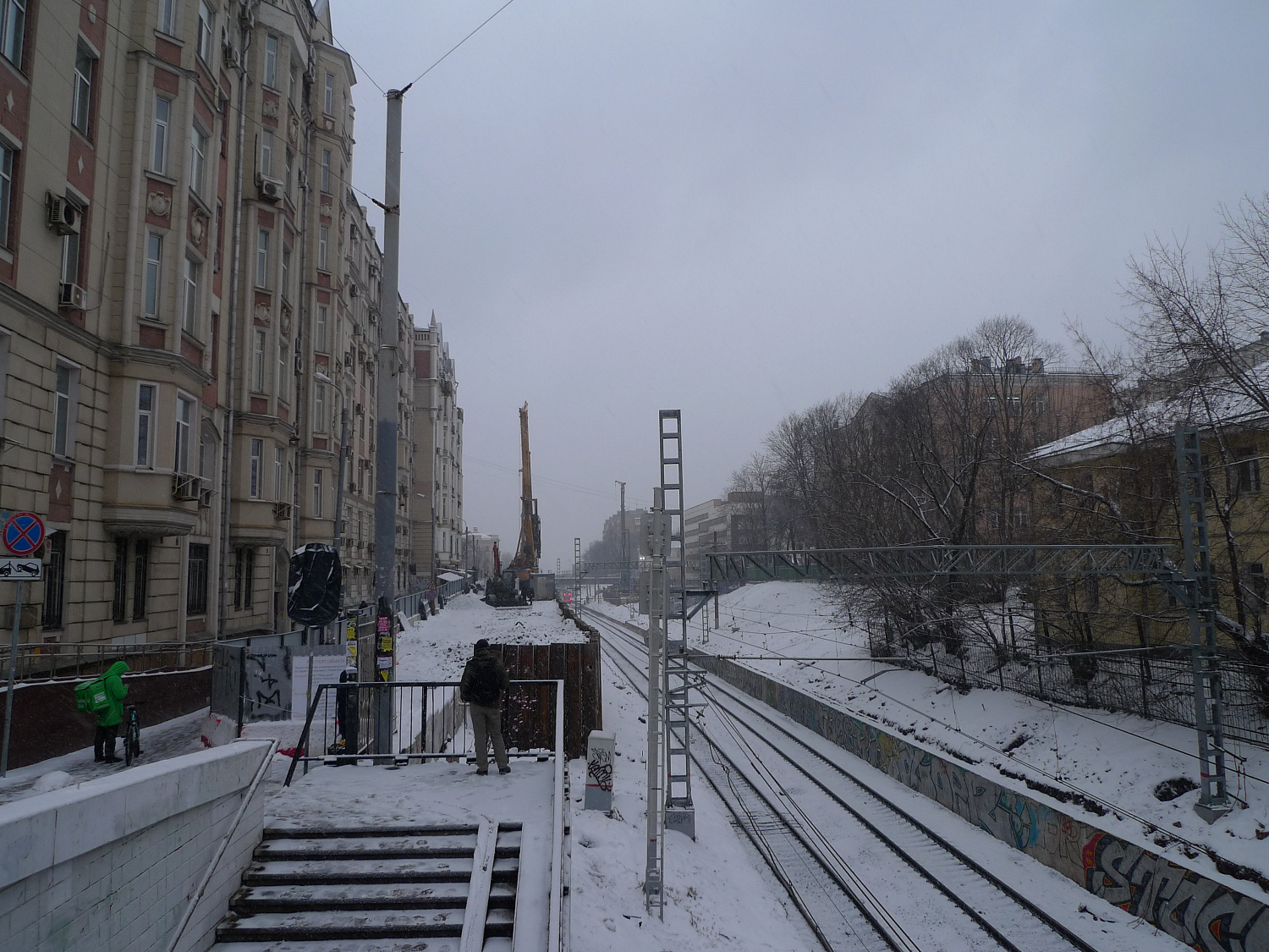 III и IV главные пути Москва -пассажирская -Курская (искл.)­Москва Каланчевская). Подпорная стенка ПС9